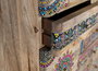 GINER Y COLOMER Commode 11 tiroirs en bois de manguier multicolore
